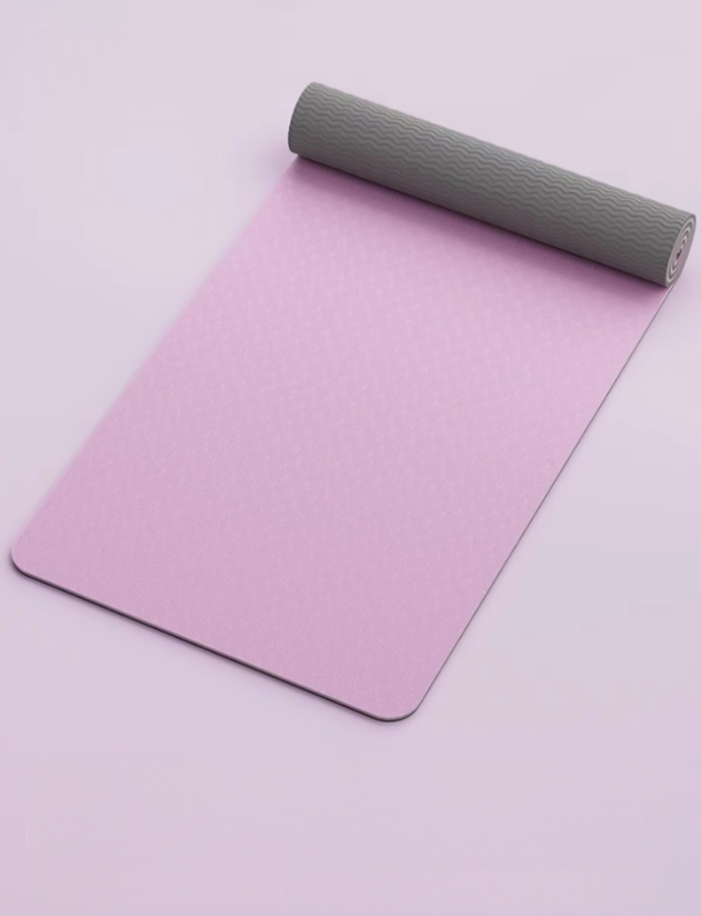 Goideal Dreamy Purple TPE Yoga Mat 80×185cm, 6mm Extra Thick Double Sided Non Slip Exercise Mat, Eco Friendly Large Workout Mat for Yoga, Pilates, Home Gym Fitness