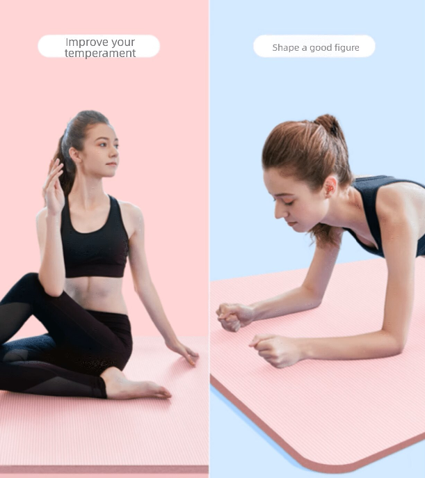 YOH Yoga Mat,Extra Thick Yoga Mat (1/2inch),Professional TPE Exercise Mat,Non-Slip Workout Mat for Yoga, Pilates, Fitness, Barefoot Workouts, Home Gym Studio with Strap