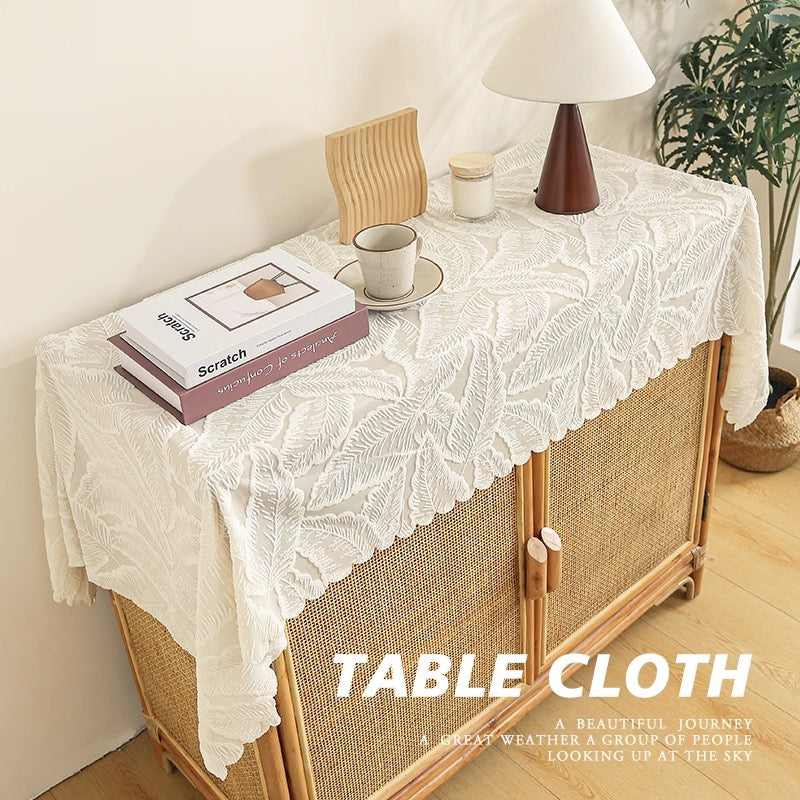 ST. BRIDGE American tablecloth beautiful hollow table flag retro decoration Bussen department TV cabinet coffee table shoe cabinet dust