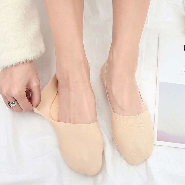 ST. BRIDGE Thin No Show Socks (Women 5-12) 7 Pairs, Made of Ice Silk Surface on the Surface & Cotton on the Bottom