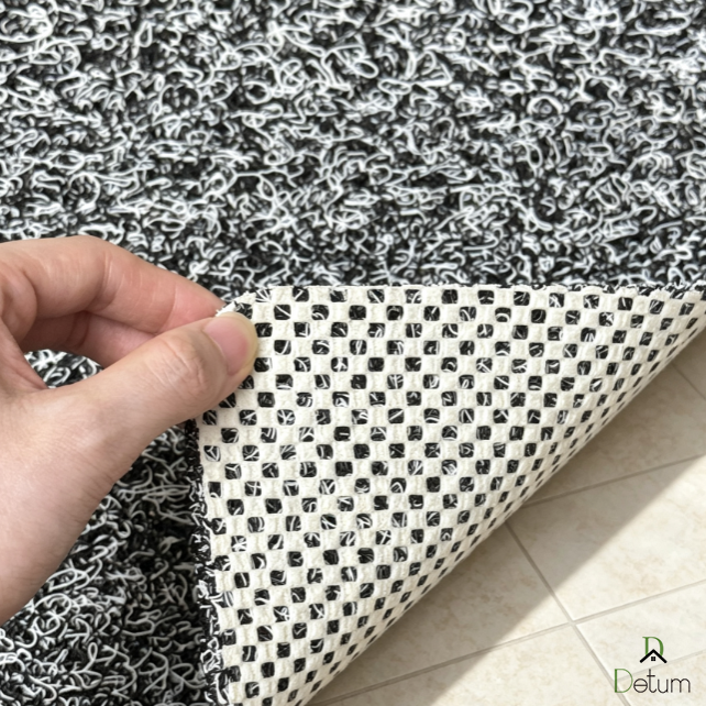 D DETUM Non-Slip Bathtub Mat, 16x24 Inch, Shower Mats for Bath Tub, PVC Loofah Bathroom Mats for Wet Areas, Quick Drying Foot Scrubber Mat