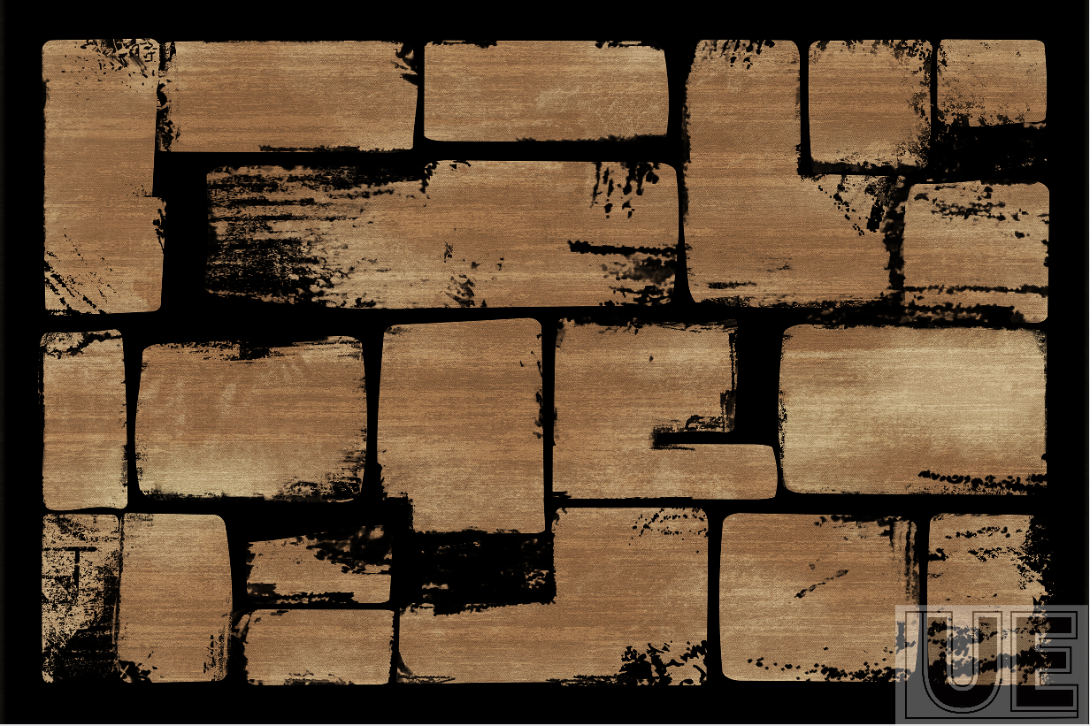 Black gold square brick