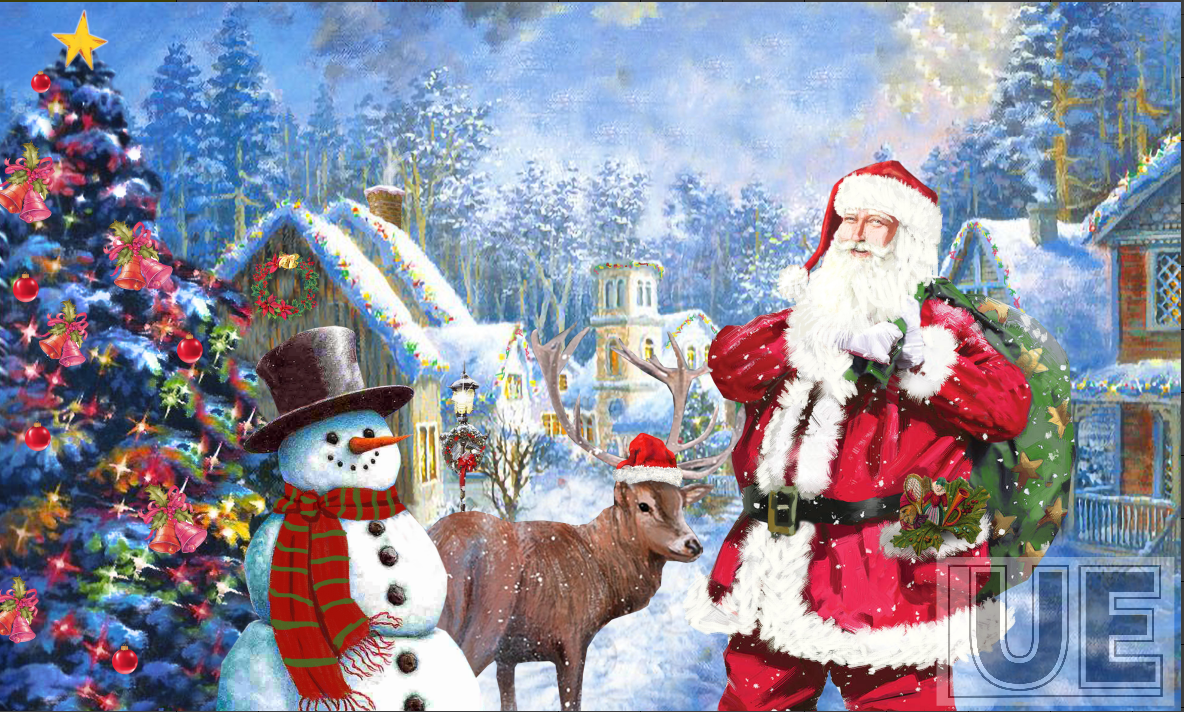 Snow town's Santa