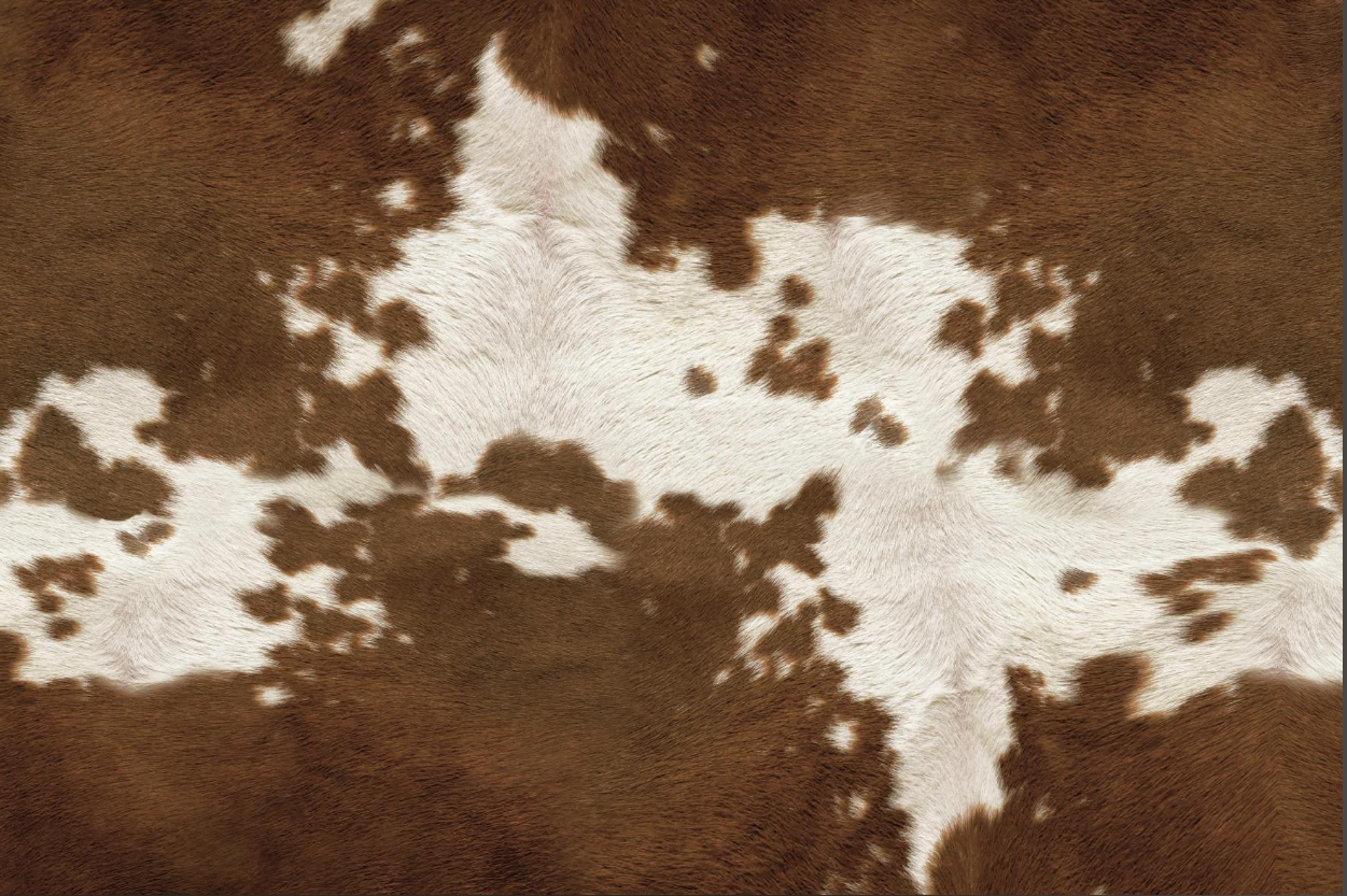 White spotted cowhide