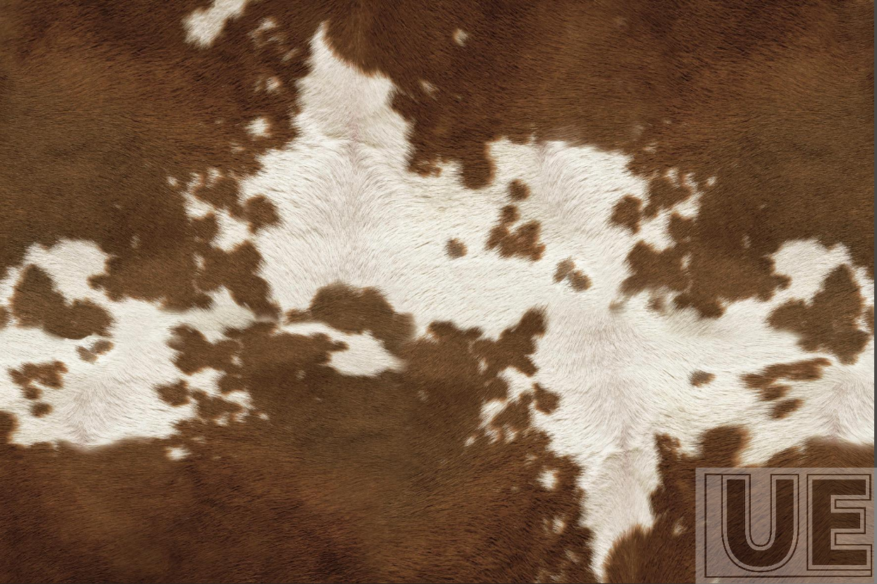 White spotted cowhide