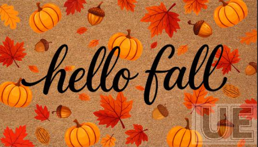 pumpkin maple leaves hello fall