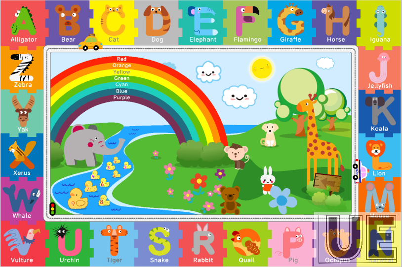 Rainbow Alphabet Zoo
