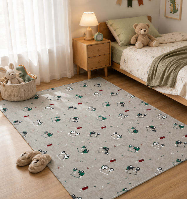 Terrug Soft Baby Blanket, Cute Cartoon Little Truck Print Toddler Throw Blanket, Cozy Lightweight Kids Play Blanket for Boys, Nursery Crib Stroller Blanket for All Seasons
