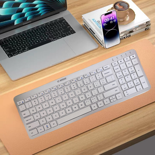 ST. BRIDGE  Wireless keyboard for connecting to both laptops and desktop computers, suitable for general office typing with silent function.