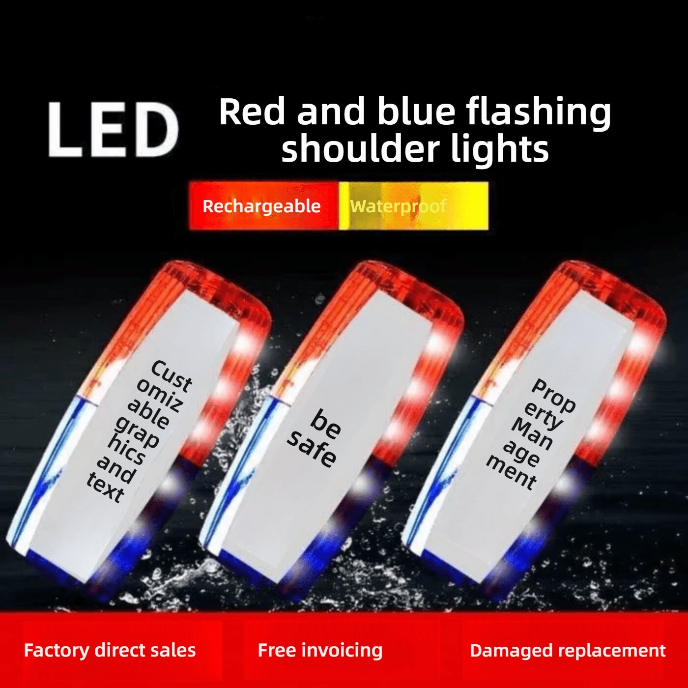 ST. BRIDGE  LED Shoulder Flashing Light - Safety Warning Light for Night Riding & Outdoor Activities