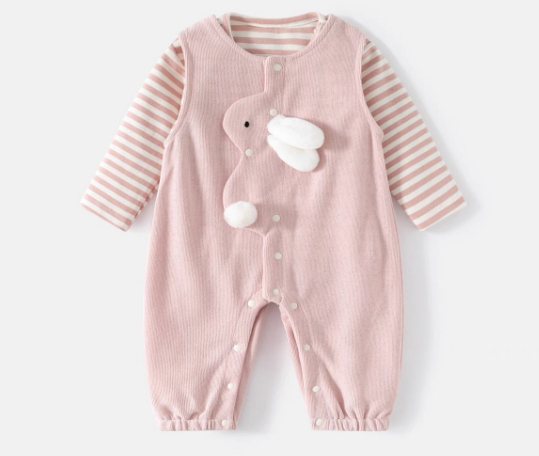 ST. BRIDGE  Baby clothes - fall wear. Infants' one-piece clothing. Cute and adorable outfits for babies for outings. Belted pants set for spring, autumn and summer. Crawling suits.