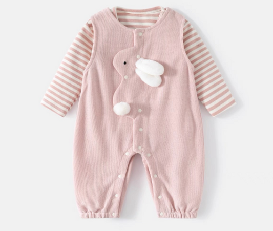 ST. BRIDGE  Baby clothes - fall wear. Infants' one-piece clothing. Cute and adorable outfits for babies for outings. Belted pants set for spring, autumn and summer. Crawling suits.