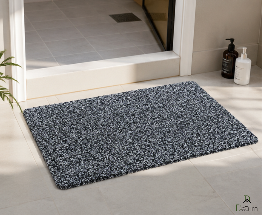 D DETUM Non-Slip Bathtub Mat, 16x24 Inch, Shower Mats for Bath Tub, PVC Loofah Bathroom Mats for Wet Areas, Quick Drying Foot Scrubber Mat