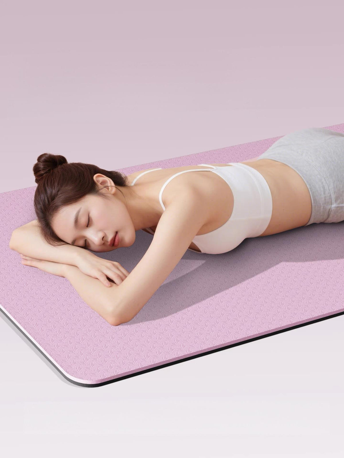 Goideal  Dreamy Purple TPE Yoga Mat 80×185cm, 6mm Extra Thick Double Sided Non Slip Exercise Mat, Eco Friendly Large Workout Mat for Yoga, Pilates, Home Gym Fitness