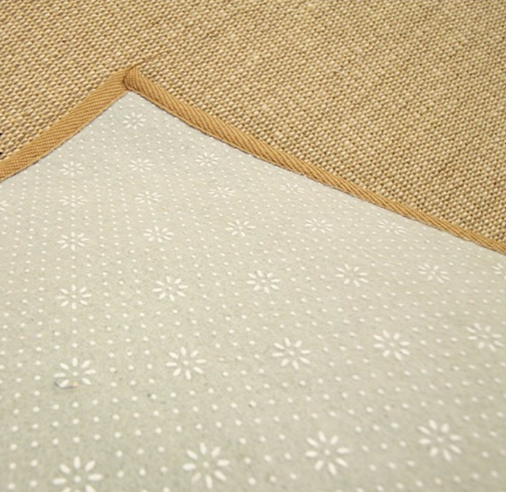 Goideal  Natural Jute Area Rug, Non Slip Backing Hand Woven Rectangle Rug, Farmhouse Style Low Pile Floor Carpet for Living Room Bedroom Pet Friendly
