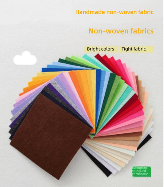 YOH   Felt Sheets for Crafts, 40 Pcs DIY Craft Felt, 1 mm Thick Non-Woven Felt Squares, Stiff Felt Sheets for School Projects, Decoration, 40 Assorted Colors (10*10cm)
