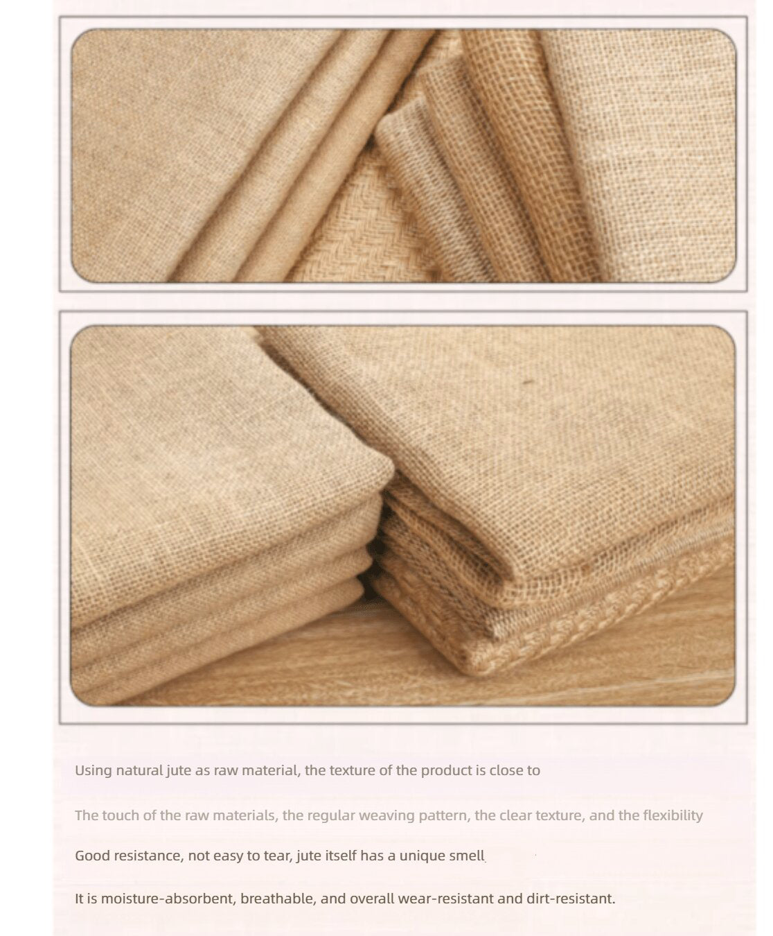 DETUM Multipurpose Natural Burlap Fabric - for Decorations, Crafts, Home, Weddings, Table Linens, Landscaping, Plants & Tree Covering and More