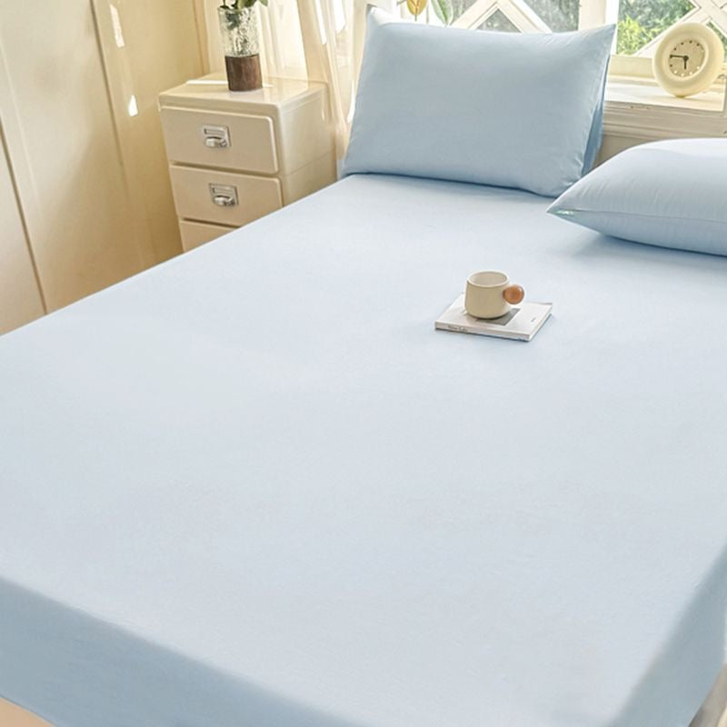 Beglad Pure Cotton Flat Sheet Soft and Crisp, Breathable, Hotel Luxury Top Sheet Only, Cooling Sheets, Ultra Premium Sateen Weave Twin Sheets, 1 Piece Flat Sheet (Blue)