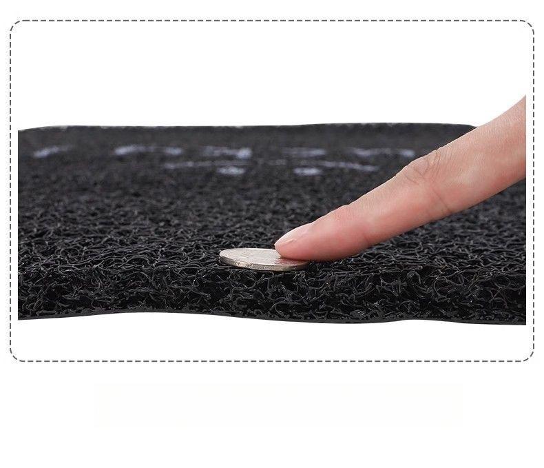 Wondo Lucky Smile Car Floor Mat, Universal Fit Front Car Foot Mat, Anti-Slip Waterproof Wire Loop Auto Floor Liner, Black Single Piece Vehicle Carpet for Cars Trucks SUV