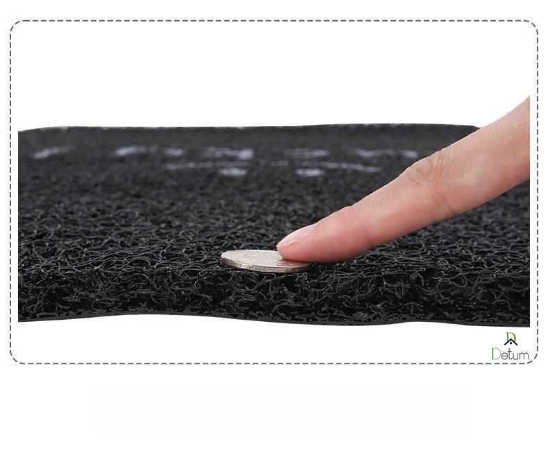 D DETUM Lucky Smile Car Floor Mat, Universal Fit Front Car Foot Mat, Anti-Slip Waterproof Wire Loop Auto Floor Liner, Black Single Piece Vehicle Carpet for Cars Trucks SUV