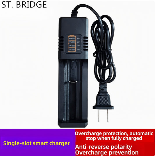 ST. BRIDGE  Battery charger, single slot battery charger rechargeable battery