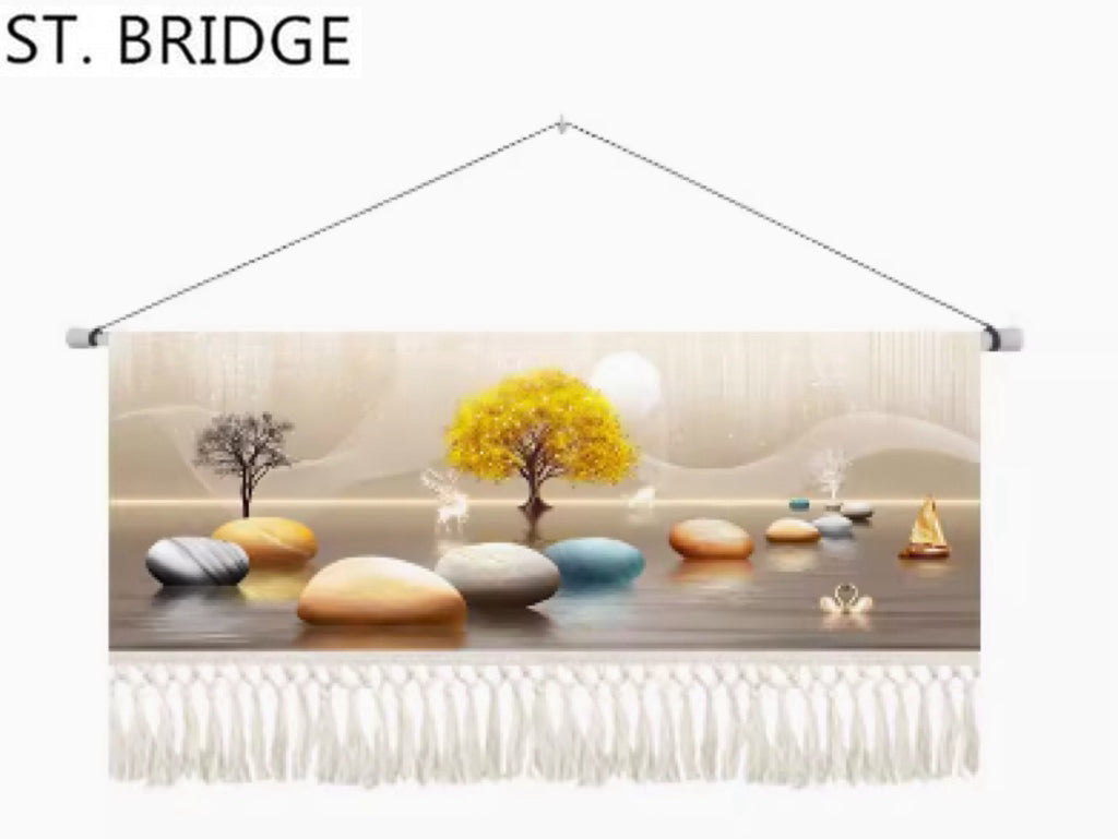 ST. BRIDGE Tapestry, living room sofa, background wall, hanging cloth, bedroom headboard decoration, hanging painting, dining room wall