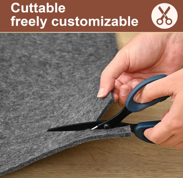 Terrug Non Slip Rug Pad 1/4 inch Thick Felt and Silicone Backing, Dual Surface Cushion Rug Gripper for Hardwood Floors, Carpet Liner Keep Rugs in Place, Anti Skid Mat for Under Area Rug