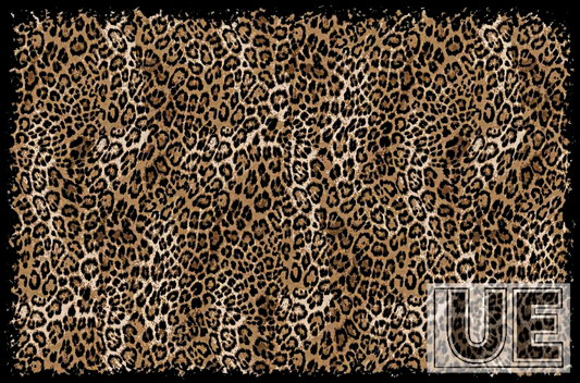 Caramel crushed leopard print