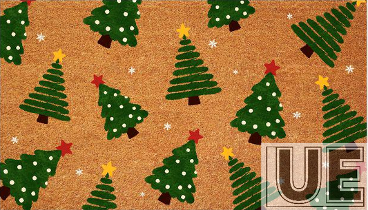Christmas tree and snowflakes