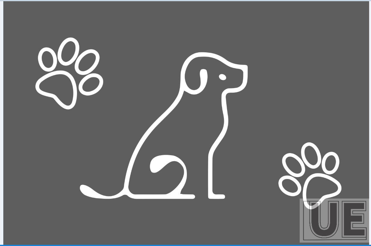 Outline of the dog
