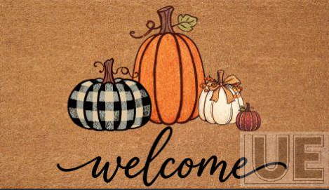 Square pumpkin welcome