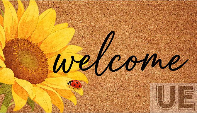 Sunflower ladybug welcome