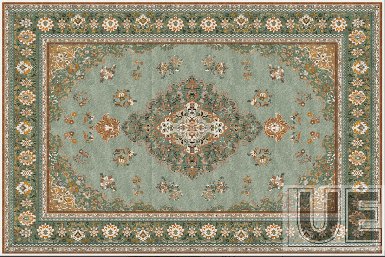 Border leaves floral print