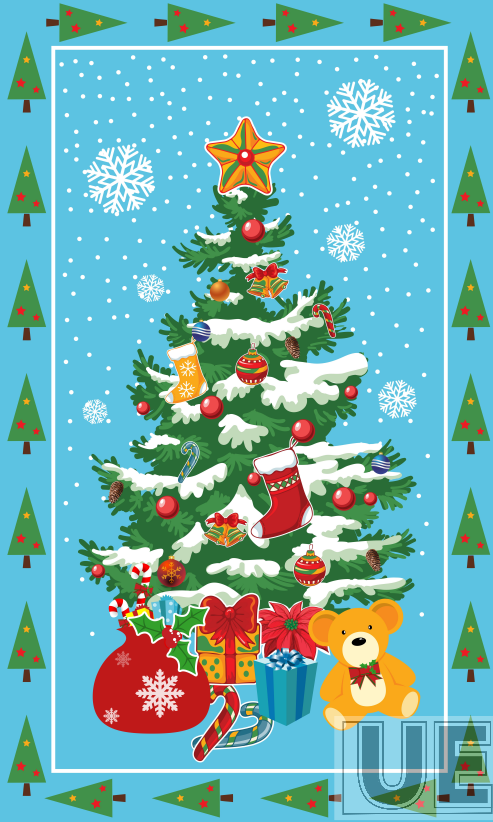 Blue Christmas trees