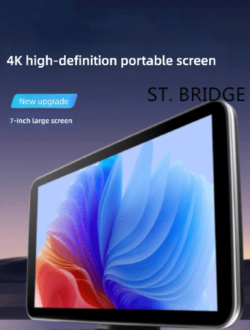ST. BRIDGE  7" HD Portable Car Stereo Touch Screen with Wireless Android Auto, Backup Camera, Car Audio Receivers with Voice Control, Mirror Link, Bluetooth, GPS Navigation