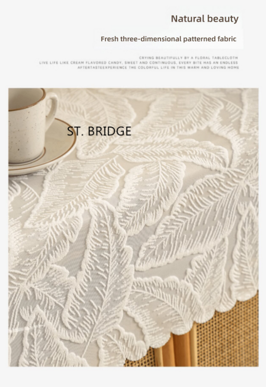ST. BRIDGE   American tablecloth beautiful hollow table flag retro decoration Bussen department TV cabinet coffee table shoe cabinet dust